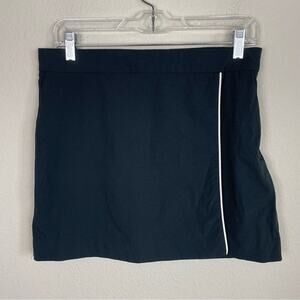 J. Lindeberg Black Faux Wrap Athletic Skirt Medium